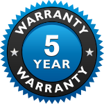5 Year Warranty Badge